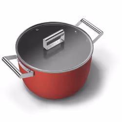 Smeg CKFC2611RDM fait-tout Noir, Rouge Aluminium, Acier inoxydable 7,7 L 26 cm