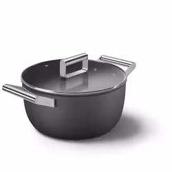 Smeg CKFC2411BLM fait-tout Noir Aluminium, Acier inoxydable 4,6 L 24 cm