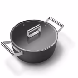 Smeg CKFC2411BLM fait-tout Noir Aluminium, Acier inoxydable 4,6 L 24 cm