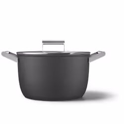 Smeg CKFC2611BLM, 7,7 L, Noir, Aluminium, Acier inoxydable, Acier inoxydable, Verre, Acier inoxydable