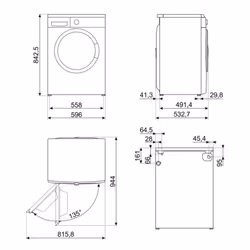 Smeg LBW60IT 6kg 1000 tr/min Blanc