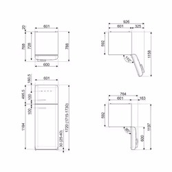 Smeg FAB30RPK5 réfrigérateur-congélateur Pose libre 294 L D Rose