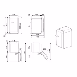 Smeg FAB10HRCR5 réfrigérateur Pose libre 135 L E Crème