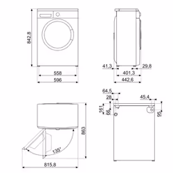 Smeg LBW50CIT Lave-linge Frontal 5 kg 1000 tr/min Blanc - Vue supplémentaire 2