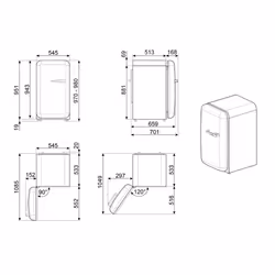 Smeg FAB10HLRD5, 135 L, SN-T, 35 dB, E, Rouge