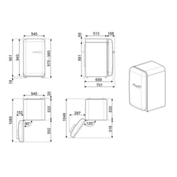 Smeg FAB10HLRD5 réfrigérateur Pose libre 135 L E Rouge