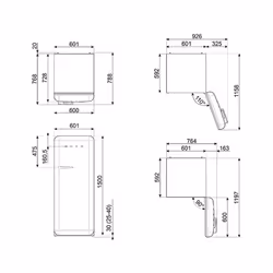 Smeg FAB28LPK5 frigo combine Pose libre 270 L D Rose