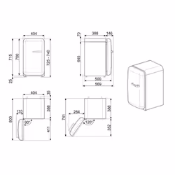 Smeg FAB5LPG5 réfrigérateur Pose libre 34 L D Vert