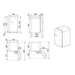 Smeg FAB5RPK5 réfrigérateur Pose libre 34 L D Rose