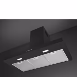 Smeg KBT900NE hotte Montée au mur Noir 480 m³/h A