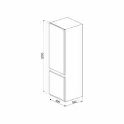 Smeg FC20XDNE réfrigérateur-congélateur Pose libre 331 L E Acier inoxydable