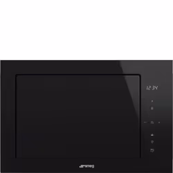 Smeg FMI625CN, Intégré, Micro-onde combiné, 25 L, 2500 W, Tactile, Noir