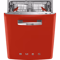 Smeg STFABRD3, Sous comptoir, Taille maximum (60 cm), Rouge, Acier inoxydable, Boutons, LED