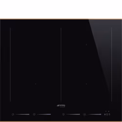 Smeg SIM6644R, Noir, Intégré, 60 cm, Plaque avec zone à induction, Verre-céramique, 4 zone(s)