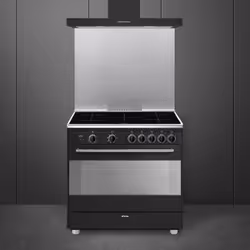 Smeg Classica BG91IAN2 four et cuisinière A Electrique Plaque avec zone à induction Anthracite - Vue supplémentaire 2