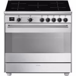 Smeg Concert BG91IX2, Cuisinière, Acier inoxydable, Rotatif, Tactile, Acier inoxydable, Acier inoxydable, Devant
