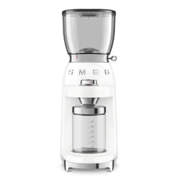 Smeg CGF11WHEU appareil à moudre le café 150 W Transparent, Blanc