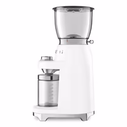 Smeg CGF11WHEU appareil à moudre le café 150 W Transparent, Blanc