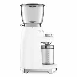 Smeg CGF11WHEU appareil à moudre le café 150 W Transparent, Blanc