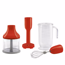Smeg HBAC11RD, Ensemble d’attaches, Acier inoxydable, 0,5 L, Acier inoxydable, En forme de S, Rouge, Transparent