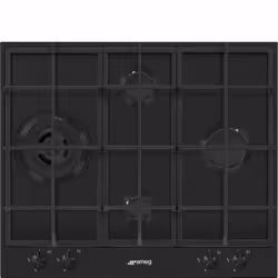 Smeg Classic PX364LMB, Noir, Intégré, 60 cm, Gaz, Émaillé, 4 zone(s)