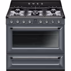 Smeg Victoria TR90GR2, Cuisinière, Gris, Boutons, Acier inoxydable, Front / Top front, 1,2 m