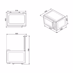 Smeg MOE25B micro-onde Comptoir Micro-onde simple 25 L 900 W Gris