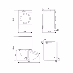 Smeg DNP83SLIN 8kg A+++ Blanc