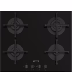 Smeg Universal PV264B, Noir, Intégré, 60 cm, Gaz, Verre, 4 zone(s)