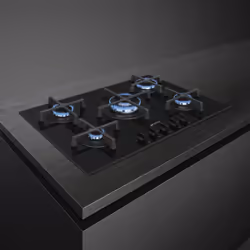Smeg Cucina PV275B plaque Noir Comptoir 72 cm Gaz 5 zone(s)