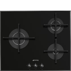 Smeg Linea PV163B3 plaque Noir Intégré 60 cm Gaz 3 zone(s)