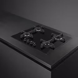 Smeg Linea PV164B3 plaque Noir Intégré 60 cm Gaz sur plaque de cuisson en verre 4 zone(s)