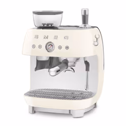 Smeg EGF03CREU, Machine à expresso, 2,4 L, Café moulu, Broyeur intégré, 1650 W, Crème