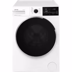 Smeg WDN854SLDIN, Charge avant, Pose libre, Blanc, Gauche, Noir, Noir