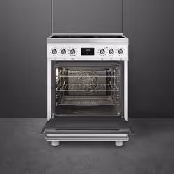 Smeg Symphony C6IPWHM2 four et cuisinière Electrique Plaque avec zone à induction Blanc A