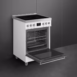 Smeg Symphony C6IPWHM2 four et cuisinière Electrique Plaque avec zone à induction Blanc A