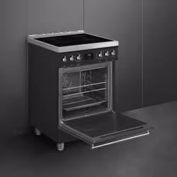 Smeg Symphony C6IPMBM2 four et cuisinière Electrique Plaque avec zone à induction Noir A - Vue supplémentaire 2