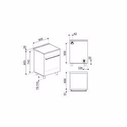Smeg Symphony C6IPMBM2 four et cuisinière Electrique Plaque avec zone à induction Noir A - Vue supplémentaire 4