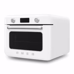 Smeg COF01WHEU four à vapeur Petit Acier inoxydable, Blanc Boutons, Rotatif