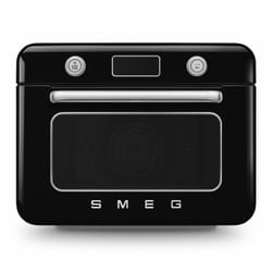 Smeg COF01RDEU Petit Noir, Acier inoxydable Boutons, Rotatif