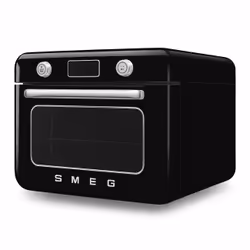 Smeg COF01RDEU Petit Noir, Acier inoxydable Boutons, Rotatif