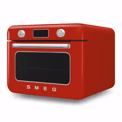 Smeg COF01RDEU four à vapeur Petit Rouge, Acier inoxydable Boutons, Rotatif