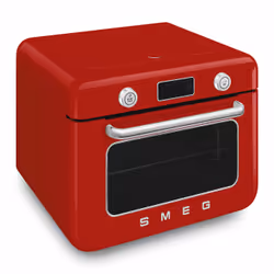 Smeg COF01RDEU four à vapeur Petit Rouge, Acier inoxydable Boutons, Rotatif