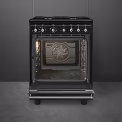 Smeg Concert CX61GMBL four et cuisinière Electrique Gaz Noir A