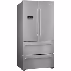 Smeg FQ55FXDE, Pose libre, Porte française, Acier inoxydable, Tactile, LCD, Sur la porte