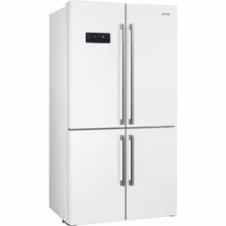 Smeg FQ60BDE, Pose libre, Blanc, Tactile, LCD, Sur la porte, Métal