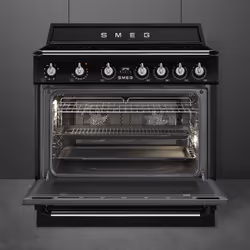Smeg Victoria TR90IMBL four et cuisinière A Electrique Plaque avec zone à induction Noir