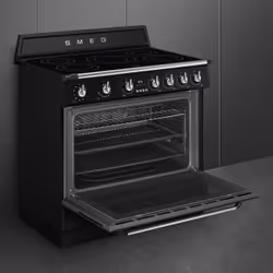 Smeg Victoria TR90IMBL four et cuisinière A Electrique Plaque avec zone à induction Noir - Vue supplémentaire 4