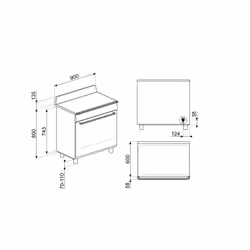 Smeg Victoria TR90IMBL four et cuisinière A Electrique Plaque avec zone à induction Noir - Vue supplémentaire 8
