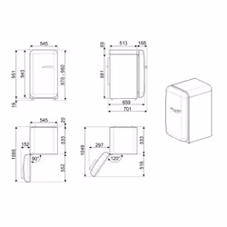 Smeg FAB10HLCR6 réfrigérateur - Vue supplémentaire 8